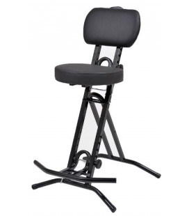 Taboret - stołek - krzesło metalowe z oparciem dla muzyka LIBEDOR TG