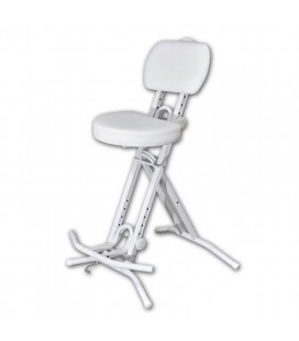 Taboret - stołek - krzesło metalowe z oparciem dla muzyka LIBEDOR TG