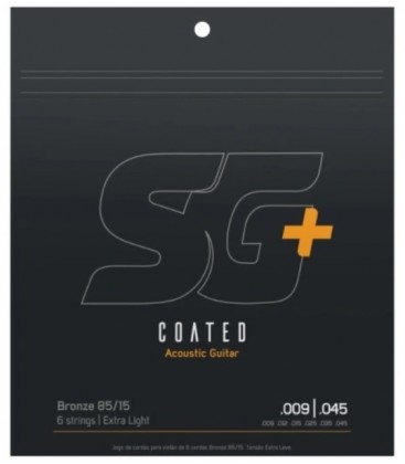 Struny do gitary akustrycznej SG+ Coated Bronze 85/15 9-45
