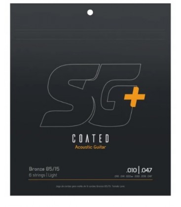 Struny do gitary akustycznej SG+ Coated Bronze 85/15 10-47