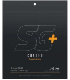 Struny do gitary akutycznej SG+ Coated 11-52 CUSTOM LIGHT BRONZE
