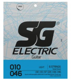 Struny do gitary elektrycznej SG 10-46 + struna E i kostka