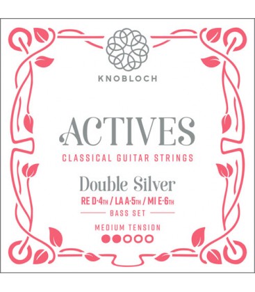 Struny do gitary klasycznej Knobloch Actives 300ADS Double Silver MT - basowe