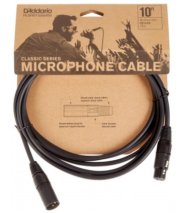 KABEL MIKROFONOWY 3M D'ADDARIO PW-CMIC-10 XLR/XLR