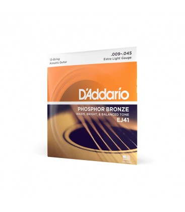 D′Addario EJ41 struny do gitary akustycznej 12-strunowej Phosphor Bronze 9-45