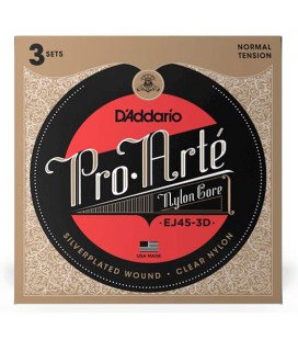 Struny do gitary klasycznej D'ADDARIO EJ45-3D - trójpak